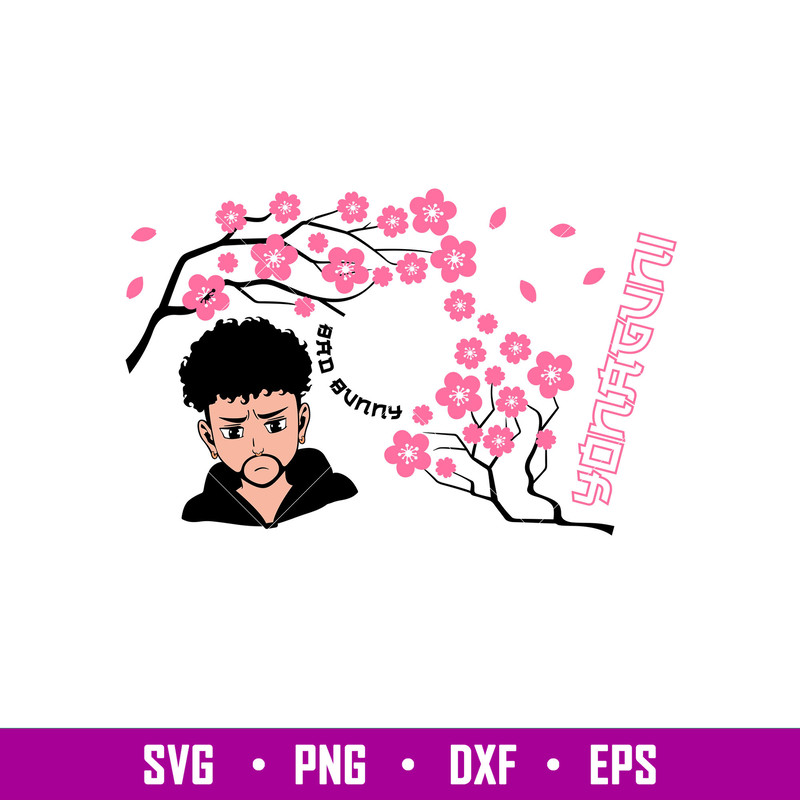 Bad Bunny Yonaguni Full Wrap, Bad Bunny Yonaguni Full Wrap Svg, Venti Cup Decal Svg, Coffee Ring Svg, Cold Cup Svg,png,dxf,eps file.jpg