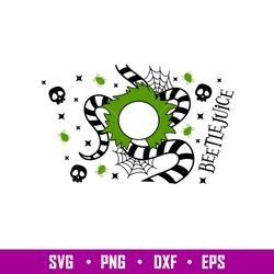 Beetlejuice Full Wrap, Beetlejuice Full Wrap Svg, Starbucks Svg, Coffee Ring Svg, Cold Cup Svg, png, dxf, eps file