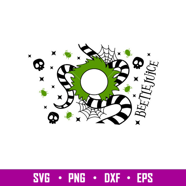 Beetlejuice Full Wrap, Beetlejuice Full Wrap Svg, Starbucks Svg, Coffee Ring Svg, Cold Cup Svg, png, dxf, eps file.jpg