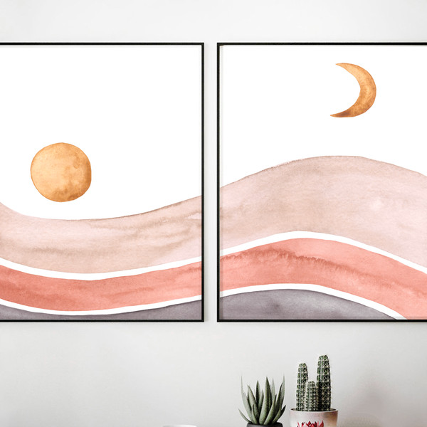 Sun and moon prints