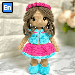 little doll in clothes crochet pattern amigurumi doll pdf