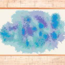watercolor cross stitch pattern modern cross stitch pdf abstract cross stitch instant download