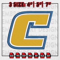 Chattanooga Mocs Embroidery files, NCAA D1 teams Embroidery Designs, NCAA Chattanooga, Machine Embroidery Pattern