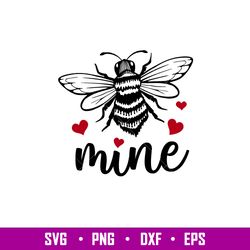Bee Mine, Bee Mine Svg, Valentines Day Svg, Valentine Svg, Love Svg, png, eps, dxf file