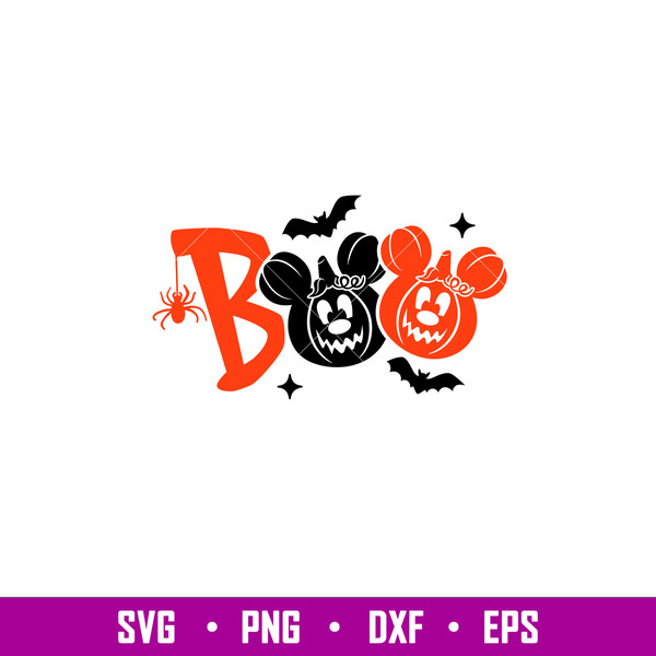 Boo Ears, Boo Mickey Mouse Svg, Halloween Svg, Pumpkin Svg, Boo Svg, png, eps, dxf file.jpg