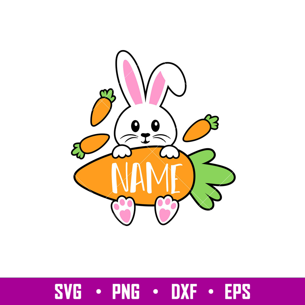 Bunny Boy Name Holder, Bunny Boy Name Holder Svg, Happy Easter Svg, Easter egg Svg, Spring Svg, png, dxf, eps file.jpg
