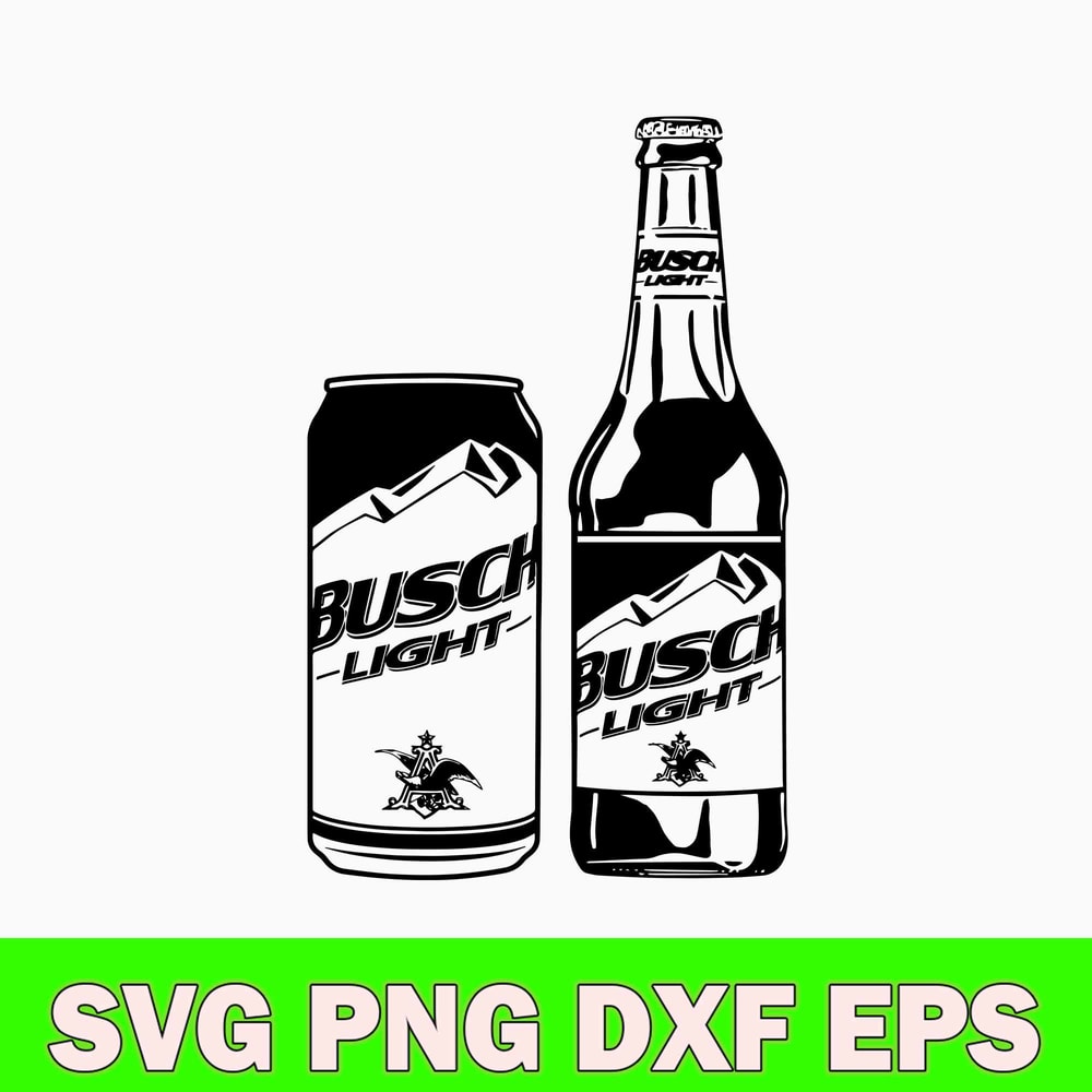 Busch Light Bottle And Can Svg, Busch Light Svg, Png Dxf Eps File.jpg