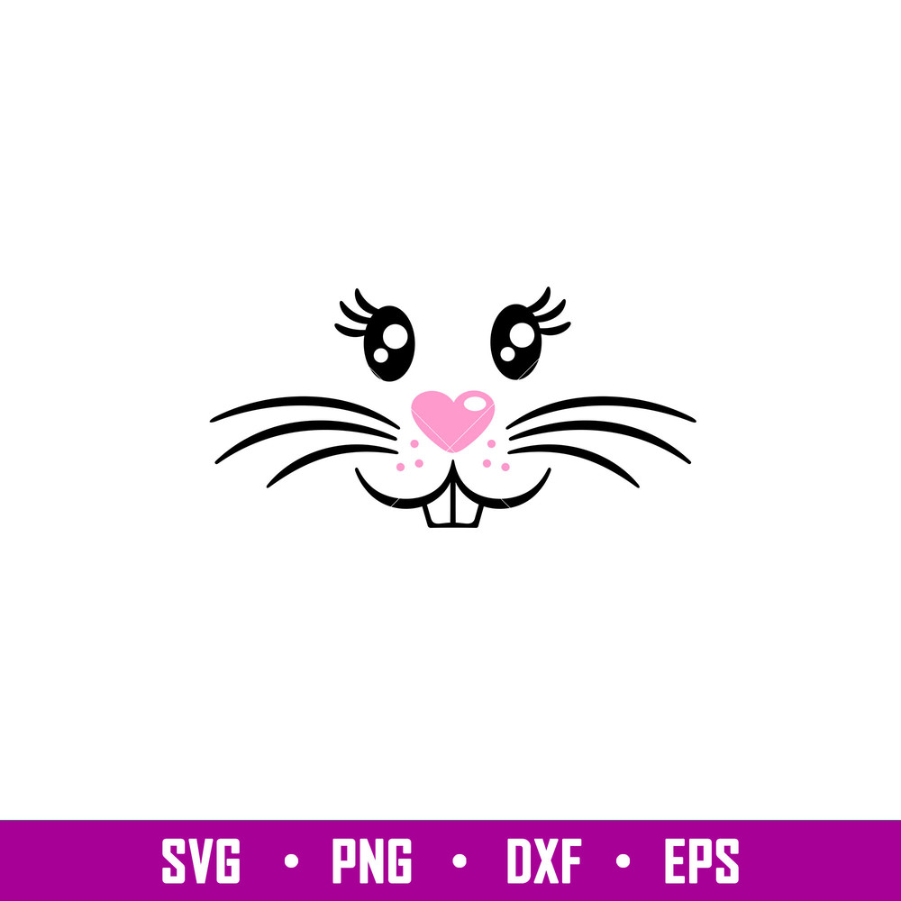 Bunny Face Girl Svg, Easter Bunny Faces, Easter Bunny Faces Svg, Happy Easter Svg, Easter egg Svg, Spring Svg,png, eps, dxf file.jpg