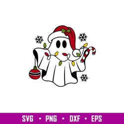 Christmas Ghost, Christmas Ghost Svg, Christmas Svg, Spooky Christmas Svg, Santa Claus Svg, png, dxf, eps file