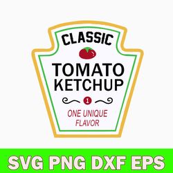 classic tomato ketchup one unique flavor svg, png dxf eps file