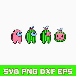 cocomelon among us svg, cocomelon svg, among us svg, png dxf eps file