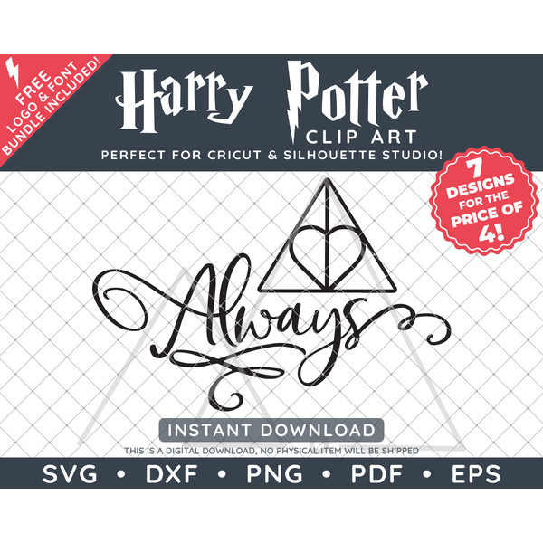 Harry Potter Always Designs with Hallows by SVG Studio Thumbnail2.png