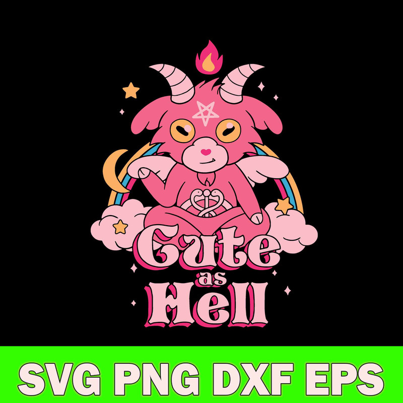 Cute As Hell Svg, Satan Svg, Lucifer Svg, Halloween Svg, Png Dxf Eps file.jpg