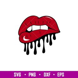 Dripping Lips, Dripping Lips Svg, Valentines Day Svg, Valentine Svg, Kiss Svg, png, dxf, eps file
