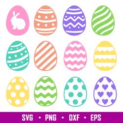Easter Eggs, Easter Eggs Svg, Happy Easter Svg, Easter egg Svg,png , eps, dxf file