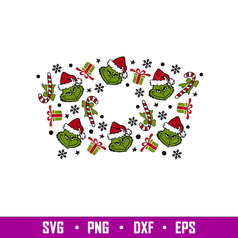 Grinchmas Lollipops Full Wrap, Grinchmas Lollipops Full Wrap Svg, Starbucks Svg, Coffee Ring Svg, Cold Cup Svg,png,dxf,eps file.jpg