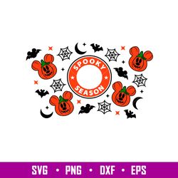 Halloween Pumpkins Full Wrap, Halloween Pumpkins Mickey Mouse Full Wrap Svg, Starbucks Svg, Coffee Ring Svg, Cold Cup Sv