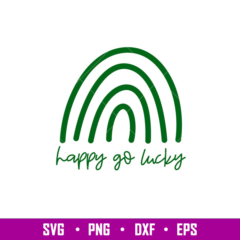Happy Go Lucky, Happy Go Lucky Svg, St. Patrick’s Day Svg, Lucky Svg, Irish Svg, Clover Svg, png,dxf,eps file.jpg