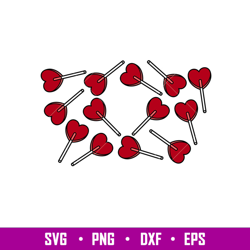 Heart Lollipop Ful Wrap, Heart Lollipop Ful Wrap Svg, Starbucks Svg, Coffee Ring Svg, Cold Cup Svg,png,dxf,eps file.jpg
