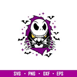 jack skellington, jack skellington svg, halloween svg, spooky season svg, trick or treat svg, png, dxf, eps file