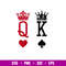King Queen, King Queen Svg, Valentine’s Day Svg, Couple Matching Svg, Love Svg, png, dxf, eps file.jpg
