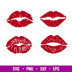 Kiss Lips Bundle, Kiss Lips Bundle Svg, Valentines Day Svg, Valentine Svg, Love Svg, png, dxf, eps file