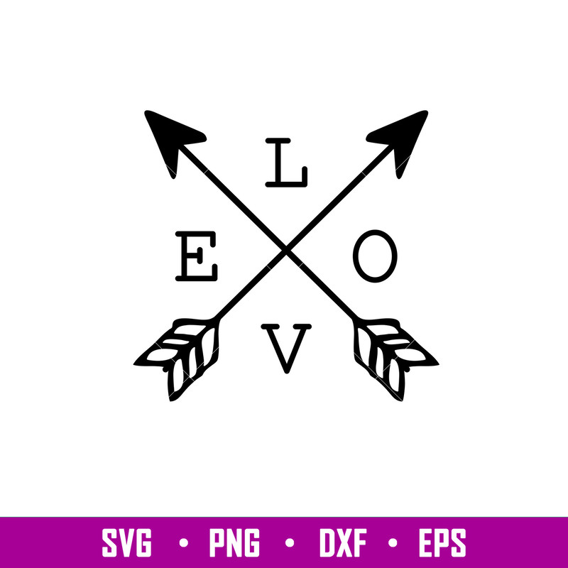 Love Arrows, Love Arrows Svg, Valentine’s Day Svg, Valentine Svg, Love Svg,png, dxf, eps file.jpg