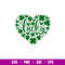 Lucky Clovers Heart, Lucky Clovers Heart Svg, Lucky Svg, Irish Svg, Clover Svg, png,dxf eps file.jpg