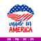 Made in America Lip, Made In America Lips Svg, Usa Flag Lips Svg, America Svg, png,dxf,eps file.jpg