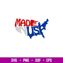 Made In USA Map,Made In USA Map Svg, 4th of July Svg, Patriotic Svg, Independence Day Svg, USA Svg, png,dxf,eps file