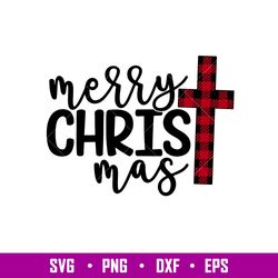Merry Christmas Buffalo Cross, Merry Christmas Buffalo Cross Svg, Merry Christmas Svg, Buffalo Plaid Svg, png,dxf,eps fi