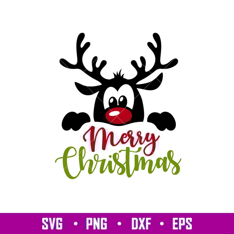 Merry Christmas Cute Raindeer, Merry Christmas Cute Raindeer Svg, Christmas Svg, Merry Christmas Svg, png,dxf,eps file.jpg