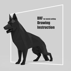 Welding Project Plans Drawings German Shepherd (DXF, PDF)