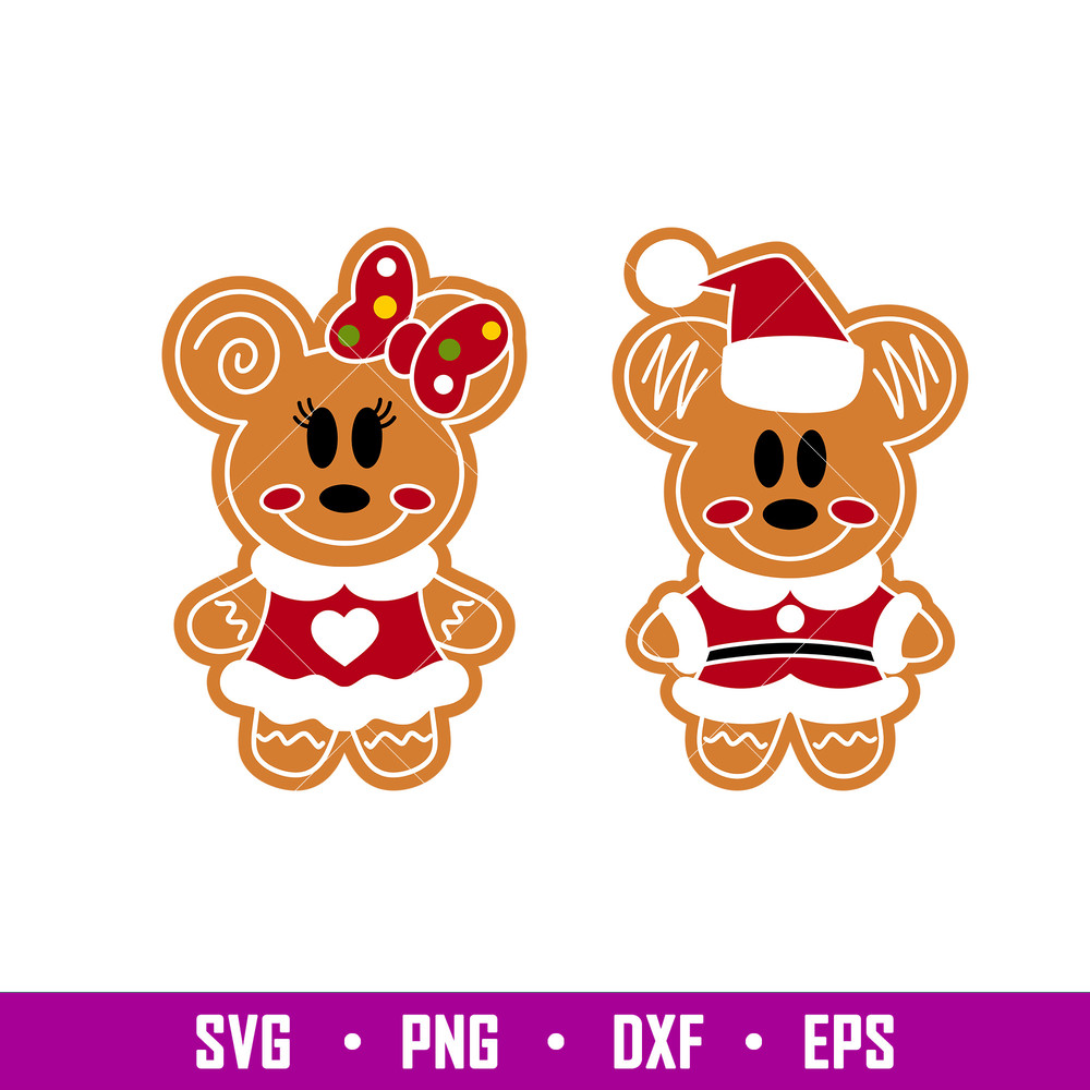 Mouse Gingerbread Cookies, Mouse Gingerbread Cookies Svg, Christmas Svg, Merry Christmas Svg, Santa Claus Svg, png,dxf,eps file.jpg