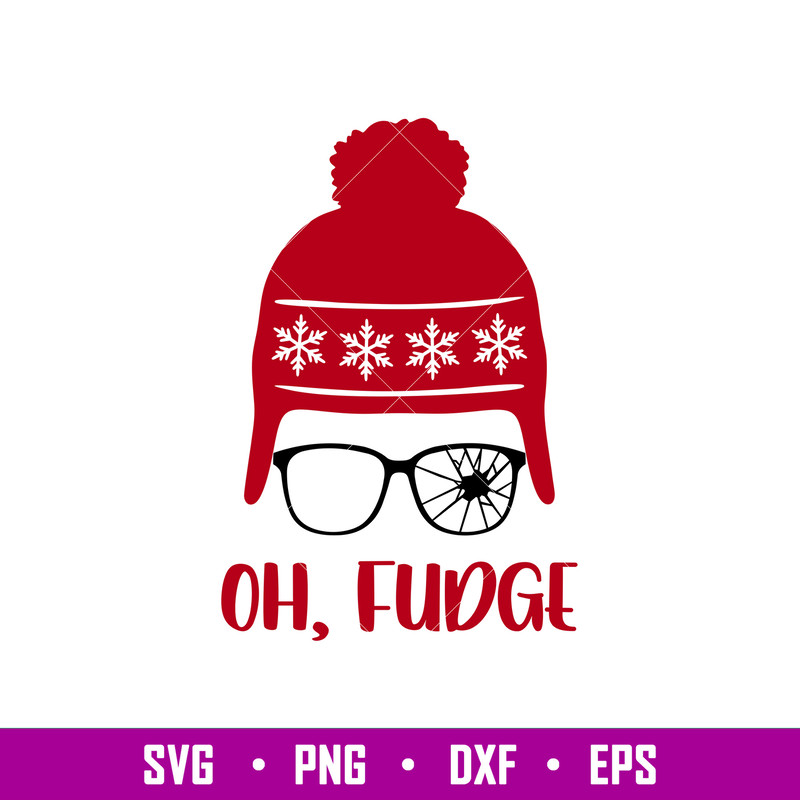 Oh Fudge, Oh, Fudge Svg, Merry Christmas Svg, Winter Hat Svg,png,dxf,eps file.jpg