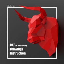 Welding ProjectPlans Drawings Bull Head (v1) (DXF, PDF)