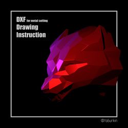 Welding Project Plans Drawings Wolf Head (DXF, PDF)