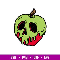 Poison Apple, Poison Apple Svg, Halloween Svg, Evil Queen Svg, Skull Svg, png,dxf,eps file