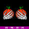 Pumpkin Boobs Skeleton Hands, Pumpkin Boobs Halloween Skeleton Hands Svg, Halloween Svg, png,dxf,eps file.jpg