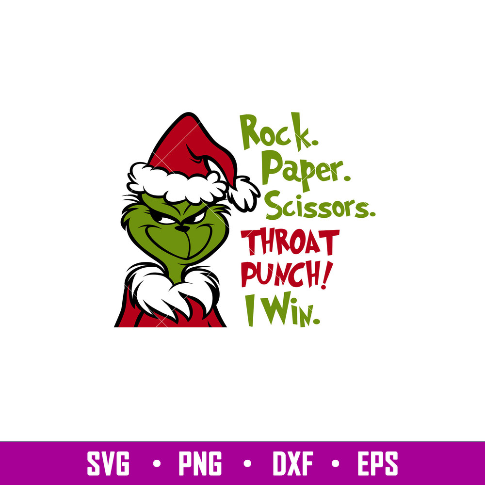 Rock Paper Scissors Throat Punch I Win, Rock Paper Scissors Throat Punch I Win Svg, Christmas Svg, Merry Christmas Svg, Santa Claus Svg,png,dxf,eps file.jpg