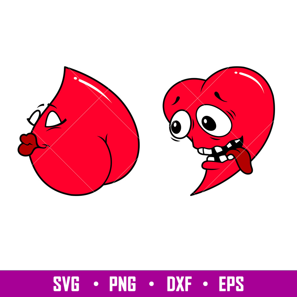 Sexy Hearts, Sexy Hearts Svg, Valentine’s Day Svg, Couple Matching Svg, Love Svg,png,dxf,eps file.jpg