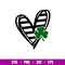 Stripped Heart With Clover, Stripped Heart With Clover Svg, St. Patrick’s Day Svg, Lucky Svg, Irish Svg, Clover Svg, png,dxf,eps file.jpg