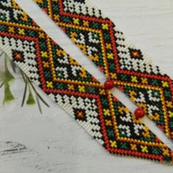 beaded necklace, ukrainian necklace gerdan, ethnic necklace embroidery necklace for women tribal necklace