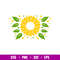 Sunflower Full Wrap, Sunflower Full Wrap Svg, Starbucks Svg, Coffee Ring Svg, Cold Cup Svg, png,dxf,eps file.jpg