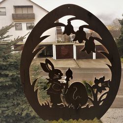 Digital Template Cnc Router Files Cnc Easter Decoration Files for Wood Laser Cut Pattern