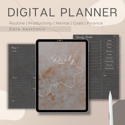 aesthetic digital planner for daily routine and life goals. downloadable for goodnotes and onenote. 2023 year