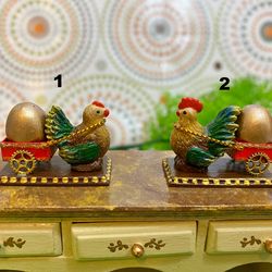 Easter miniature. Holiday chickens. Easter. 1:12.