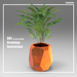 Welding Project Plans Drawings Planter 2 (DXF, PDF)