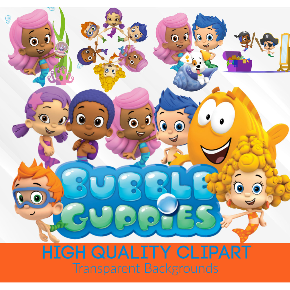 bubble guppies instant download png clipart.png
