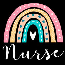 nurse rainbow svg, trending svg, heart rainbow svg, nurse svg, nurse life svg